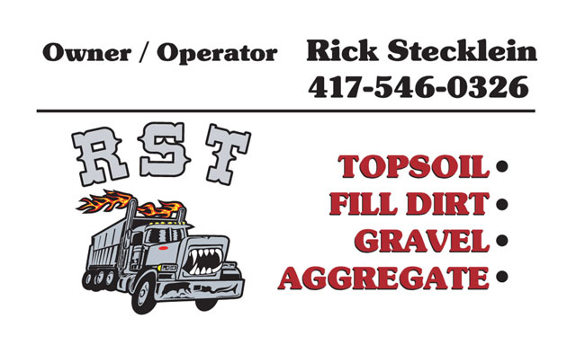 RST Trucking business card