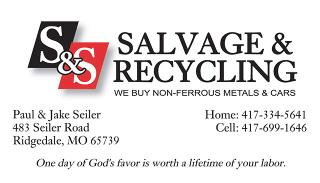 S&S Salvage business card