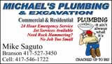 Michael's Plumbing business card