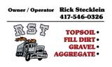 RST Trucking business card