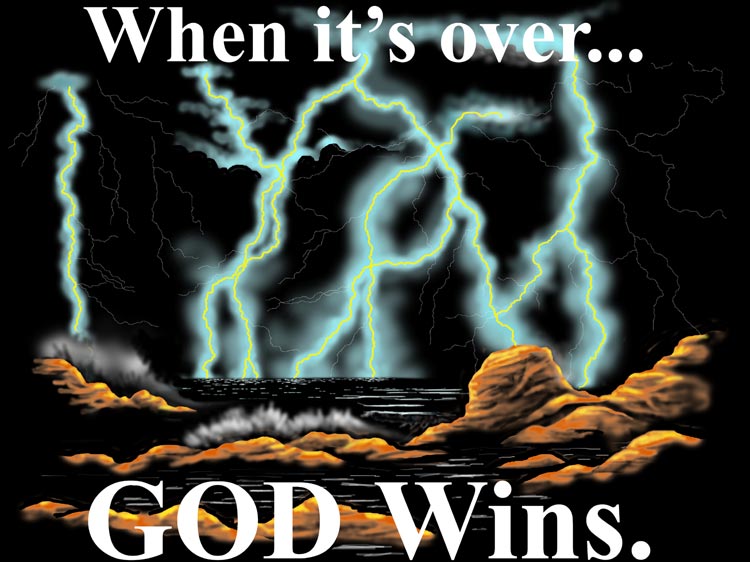 God Wins Christian Tee